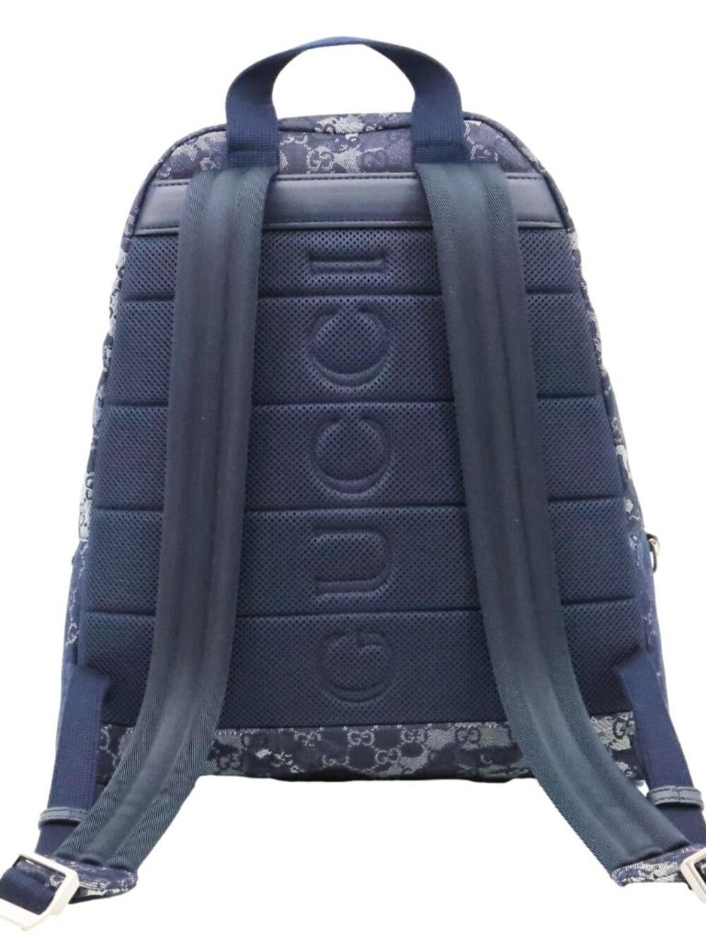 Gucci GG Denim Backpack Navy Blue 849008 - Picture 4 of 13